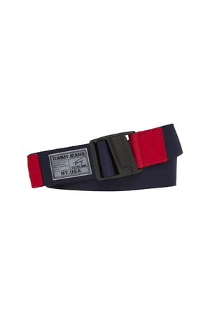 Tommy Jeans Opasok - TJM FAST CLIP WEBBING BELT 4.0 modrý