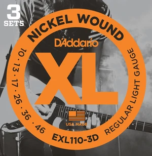 D'Addario EXL110-3D Cordes pour guitares électriques