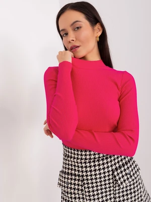 Fuchsia basic turtleneck blouse BASIC FEEL GOOD