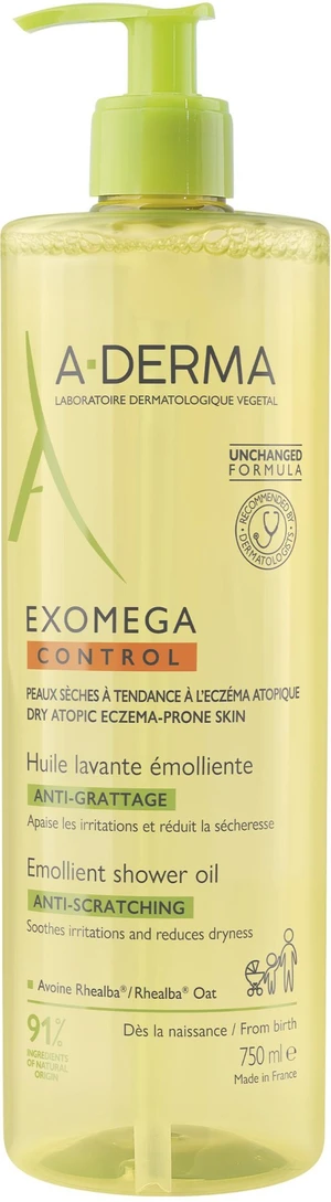 A-DERMA Exomega Control Zvláčňující sprchový olej 750 ml