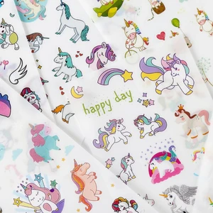 6 Sheets/pack Naughty Unicorn Decorative Washi Stickers Scrapbooking Stick Label Diary Stationery Album Stickers