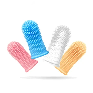 1pc Baby Finger Cover Toothbrush for Children Infant Tongue Mouth Clean Brush Finger Sleeve Baby Decoduous Tooth Brush