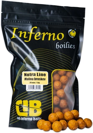 Carp inferno boilies nutra line malina broskev 1 kg 20 mm