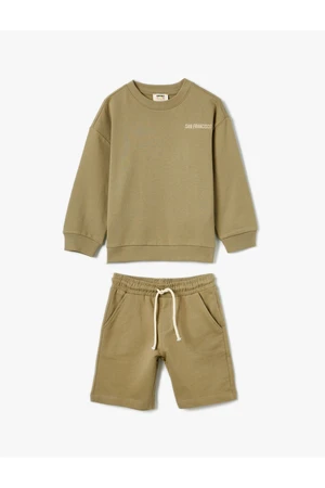 Koton Tracksuit Set Sweatshirt and Shorts Set