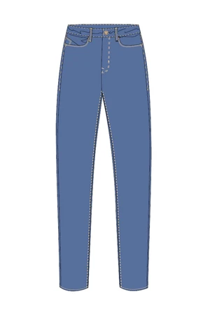 WOMEN'S JEANS L-JE-4002 D.Blue