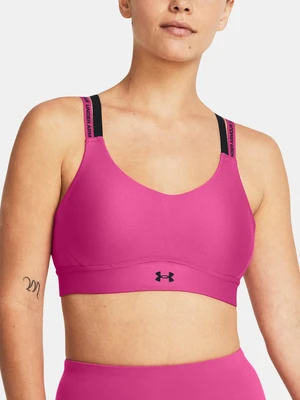 Tmavo ružová dámska športová podprsenka Under Armour UA Infinity Mid 2.0 Rib Bra