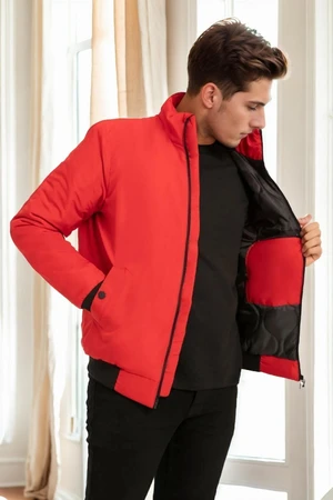 18137 Dewberry Slim Fit Mens Coat-RED