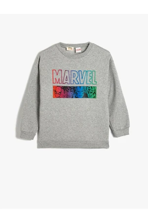 Koton Marvel Sweatshirt Licensed Crew Neck Cotton Blend