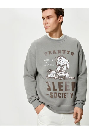 Koton Snoopy Crew Neck Sweat Comfortable Cut Licensed Printed