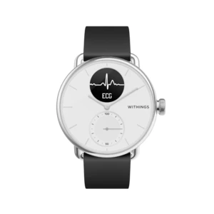 WITHINGS Scanwatch 38mm Hybridné chytré hodinky s EKG, snímačom srdcovej frekvencie a oxymetrom, Biela