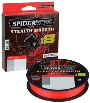 SpiderWire Stealth® Smooth8 x8 PE Braid Code Red 0,19 mm 150 m 18 kg-39 lbs Linie împletită