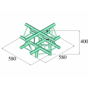 Alutruss DECOLOCK DQ3-PAC52 2-bodová rampa rohové viazanie na 5 smerov 90 °