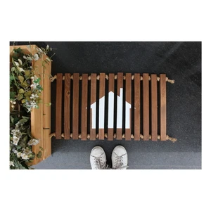 Drevená rohožka Doormat Woodie, 64 × 40 cm