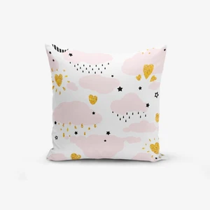 Obliečka na vankúš s prímesou bavlny Minimalist Cushion Covers Pink Clouds Modern, 45 × 45 cm