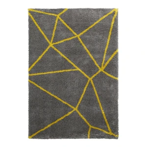 Sivo-žltý koberec Think Rugs Royal Nomadic Grey & Yellow, 120 × 170 cm