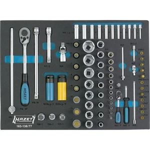 Hazet  súprava nástrčných kľúčov metrický 1/4" (6,3 mm), 1/2" (12.5 mm) 77-dielna 163-138/77