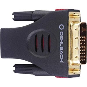 Oehlbach 9070 DVI / HDMI adaptér [1x DVI zástrčka 18+1-pólová - 1x HDMI zásuvka] čierna pozlátené kontakty