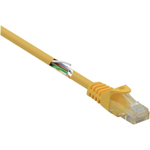 Basetech BT-1717483 RJ45 sieťové káble, prepojovacie káble CAT 5e U/UTP 10.00 m žltá s ochranou 1 ks