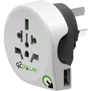 Q2 Power 1.100170 cestovný adaptér  Welt nach Australien/China mit USB