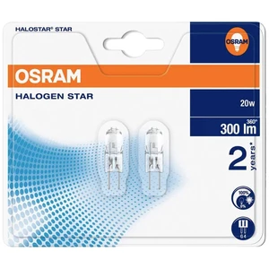 OSRAM halogénová žiarovka En.trieda 2021: G (A - G) G4 33 mm 12 V 20 W teplá biela pinová objímka stmievateľná 2 ks