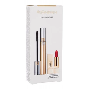 Yves Saint Laurent Volume Effet Faux Cils dárková kazeta řasenka 7,5 ml + rtěnka Rouge Pur Couture 1,3 g 1 Le Rouge 01 Black objemová řasenka