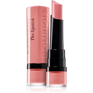 Bourjois Rouge Velvet The Lipstick matný rúž odtieň 02 Flaming’ Rose 2,4 g