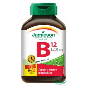 JAMIESON Vitamín B12 1200mcg s postupným uvolňováním 80 tablet