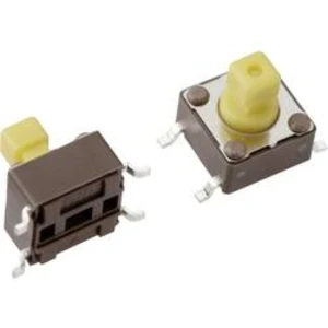 Tlačítko Mentor 1254.1307, 12 V/DC, 0,05 A, SMD, 1x vyp/(zap), 0,6 VA