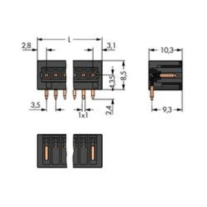 Konektor do DPS WAGO 734-165/105-604, 19.90 mm, pólů 5, rozteč 3.50 mm, 200 ks