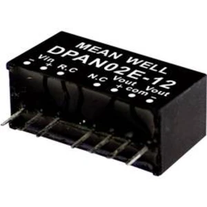 DC/DC měnič napětí, modul Mean Well DPAN02B-12, 83 mA, 2 W, Počet výstupů 2 x