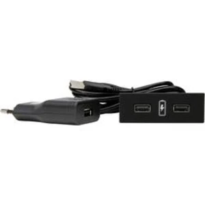 Vestavná zásuvka Kopp 939732018 s USB, IP20, černá