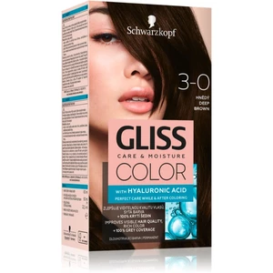 Schwarzkopf Gliss Color permanentní barva na vlasy odstín 3-0 Deep Brown