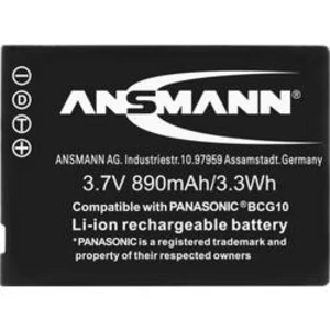 Akumulátor do kamery Ansmann náhrada za orig. akumulátor DMW-BCG10e, DMW-BCG10 3.7 V 890 mAh