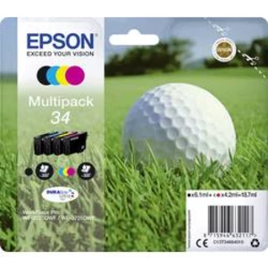 Epson Ink set T3466, 34 originál černá, azurová, purppurová, žlutá C13T34664010