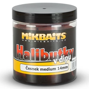 Mikbaits chytací halibutky v dipu 14 mm 250 ml-česnek medium