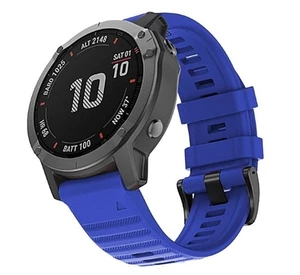 Silikonový řemínek outdoor RhinoTech pro Garmin QuickFit 22 mm, tmavě modrá