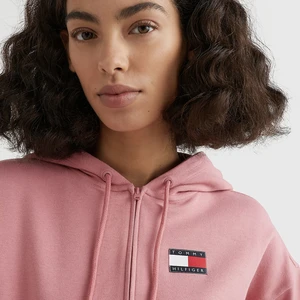 TOMMY HILFIGER Růžová mikina Relaxed Fit Lounge Tommy 85