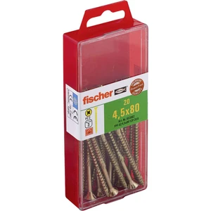 Fischer  653962 skrutka so zápustnou hlavou 4.5 mm 80 mm krížová dražka Pozidriv     glavanizované zinkom 20 ks