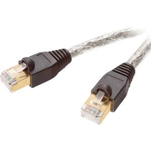 Vivanco 45300 RJ45 sieťové káble, prepojovacie káble CAT 6 S/FTP 2.00 m priehľadná s ochranou, pozlátené kontakty 1 ks