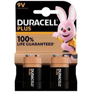 Duracell Plus-9V B2 9 V batéria alkalicko-mangánová  9 V 2 ks