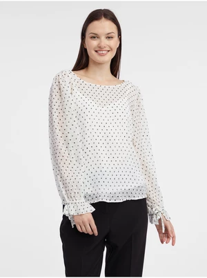 Orsay White Lady's polka Dot Blouse - Women