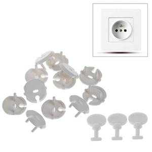 12Pcs French Standard Plug Socket Protective Cover and 3 Pcs Key Socket Protection for Baby Child Safety Kit Children Care