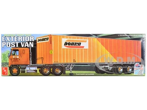 Skill 3 Model Kit Fruehauf Forty Foot Exterior Post Van Trailer "Dohrn Transfer Co." 1/25 Scale Model by AMT