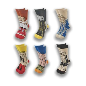 Fashion Men's Sports Socks Fashion Women's Personality Anime Socks Cartoon Fashion Skarpety high Quality Sewing Pattern