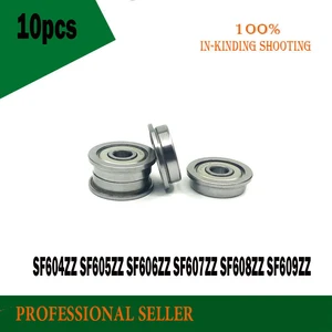 10pcs SF604ZZ SF605ZZ SF606ZZ SF607ZZ SF608ZZ SF609ZZ 440 stainless steel ball bearing flange ball bearing