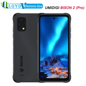 UMIDIGI BISON 2 Rugged Phone Global 4G LTE 6GB+128GB /8GB+256GB 6.5'' Android 12 MTK Helio P90 Octa Core NFC 48MP Fingerprint ID