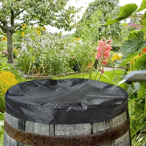 65cm Rain Barrel Cover Oxford Cloth Drawstring Rain Bucket Cover Multipurpose Protective Universal Water Storage Barrel Cover