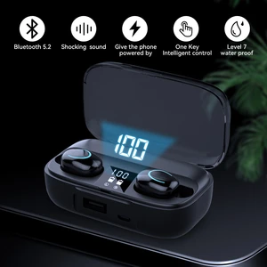 2023 New Digital Display Bluetooth Headset Sports Outdoor Wireless Earphone Bluetooth 5.2 High Quality Sound Mini Earphone