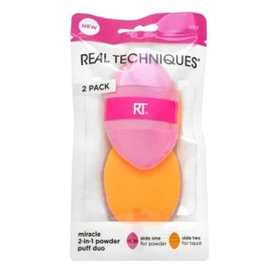 Real Techniques Miracle 2-in-1 Makeup Powder Puff Duo houbička na make-up