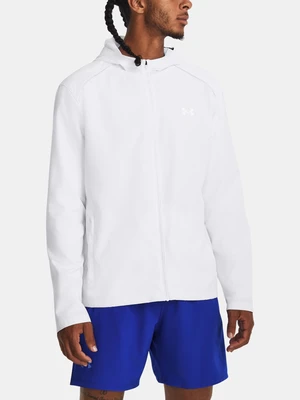 Under Armour Bunda UA STORM RUN HOODED JACKET-WHT - Pánské